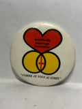 Worldwide Marriage Encounter Comme Je Vous a'aimes  Button Pinback