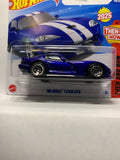 Blue '96 Dodge Viper GTS  Then and Now HYW50 N521 2024 Short Card Hot Wheels Diecast Car