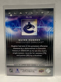 # PL-18 Quinn Hughes Play List Vancouver Canucks 2024-25 UD Series Two Hockey Cards