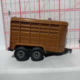 Brown Livestock Horse Trailer 1/64 ERTL Diecast Car