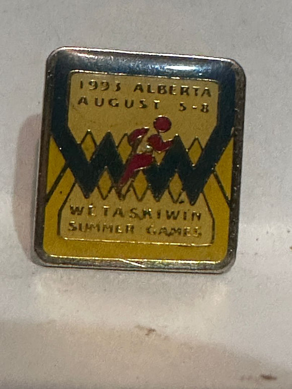 1993 Alberta Wetaskiwin Games August Logo  Lapel Pin