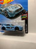 Blue '16 Mercedes-AMG GT3  HW Race Day FYD75 D7C3 2017 Long Card Hot Wheels Diecast Car