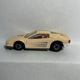 White Color Changers Ferrari Testarossa Hot Wheels Diecast Car