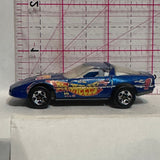 Blue 80's Corvette Hot Wheels Diecast Car
