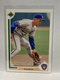 # 289 Greg Brock  Milwaukee Brewers 1991 UD Baseball card