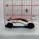 White Fictiion Racer 912 Majorette Diecast Car