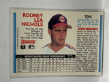 # 194 Rod Nichols  Cleveland Indians 1992 Donruss Baseball Cards