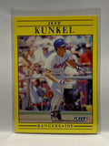 # 292 Jeff Kunkel  Texas Rangers 1991 Fleer Baseball card
