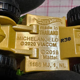 Green Teenage Mutant Ninja Turtle Michelangelo 2020 Viacom Hot Wheels Diecast Car