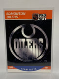 # 571 Team Facts  Edmonton Oilers 90-91 Pro Set Hockey Cards