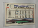 # 75 Bret Saberhagen  Kansas City Royals 1992 Topps Baseball Cards