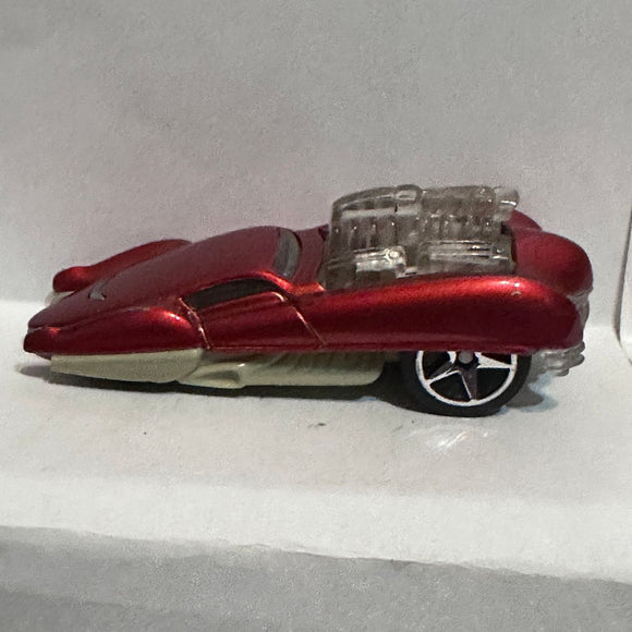 Red Mercury Tail Dragger ©2004 Mcdonalds Hot Wheels Diecast Car