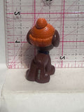 Zuma Paw Patrol Mini Figure Wearing a Winter Hat TV Movie Toy