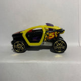 Yeloow Moto-Crossed Hot Wheels Diecast Car