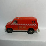 Red Fire Dept Van Welly Diecast Car