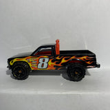 Black Flames #8 Chevy S-10 Pickup Truck Hot Wheels Diecast Car