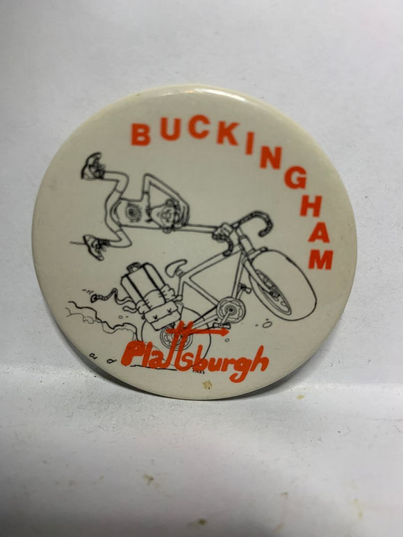Buckingham Plattsburgh Bicycle  Button Pinback