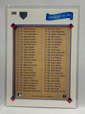 # 200 Checklist   1991 UD Baseball card