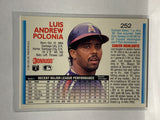 # 252 Luis Polonia  Los Angeles Angels 1992 Donruss Baseball Cards
