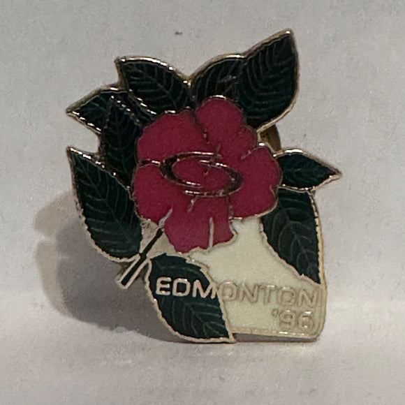 Edmonton '96 Wild Rose Flower  Lapel Pin