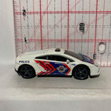 White Police MBX Lamborghini Gallardo LP 560-4 Polizia Y0563 Matchbox Diecast Car