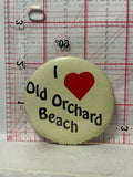 I Love Old Orchard Beach  Button Pinback