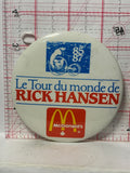 le tour de monde de Rick Hansen Mcdonalds  Button Pinback