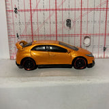 Orange 2016 Honda Civic Type-R DTW88 Hot Wheels Diecast Car