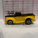 Black Yellow 1941 Ford Pickup 2002 Hot Wheels Diecast Car