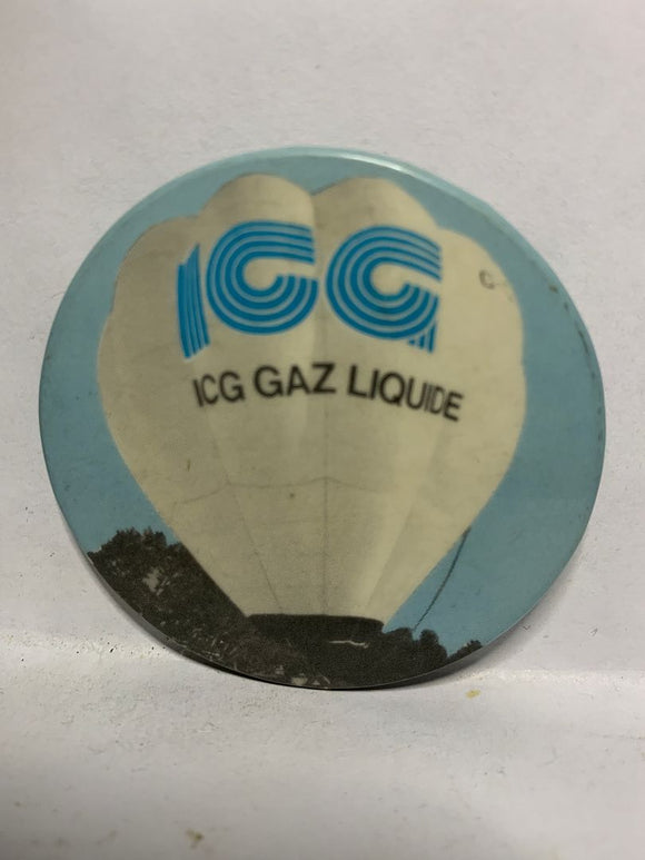 ICG Gaz Liquide Hot Air Balloon Advertisement  Button Pinback