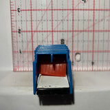 White Blue Refuse Truck #38 Superfast Matchbox Diecast Car