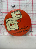 Communication expression de soi Logo  Button Pinback