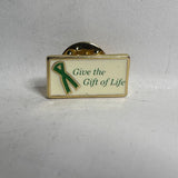Green Ribbon Give the Gift of Life  Lapel Pin