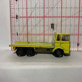 Yellow Saviem Flatbed Transport Truck 1/100 Majorette Diecast Car