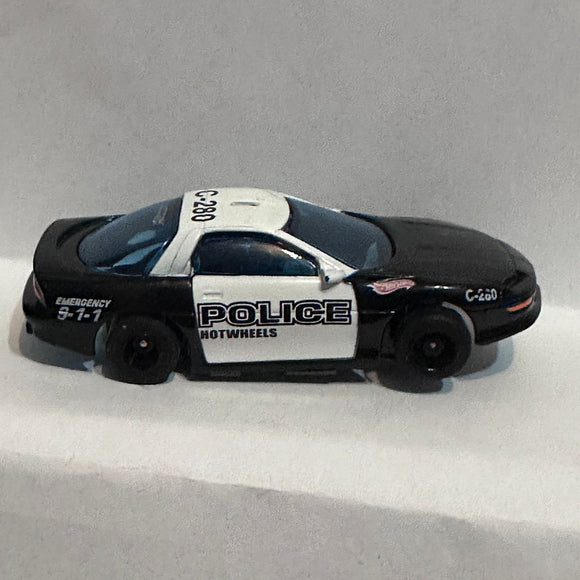 Black White Police C-280 Car Camaro  Hot Wheels Diecast Car