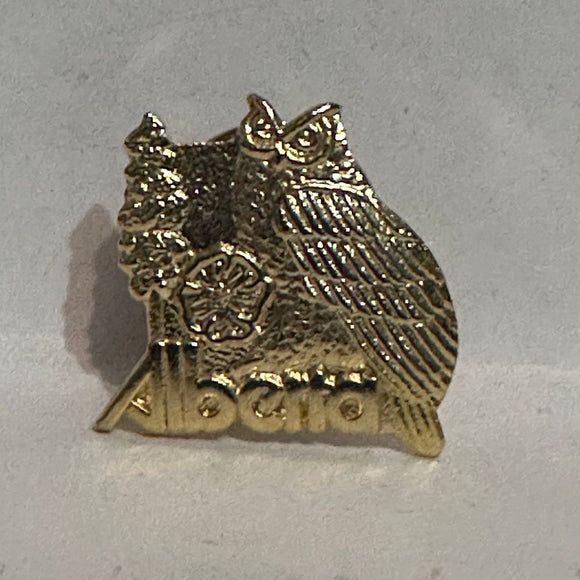 Alberta Owl Tree Wild Rose Flower  Lapel Pin