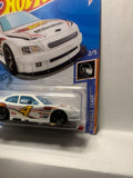 White 2010 Chevy Impala HW Race Team GHF86 M7C6 2018 Long Card Hot Wheels Diecast Car