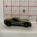 Black Lafayette Police C6 Corvette Hot Wheels Diecast Car