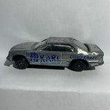 Silver Mercedes-Benz C124-W124 Coupe Race Car Unbranded Diecast Car