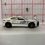 White Police Dodge Charger Pursuit Matchbox Diecast Car
