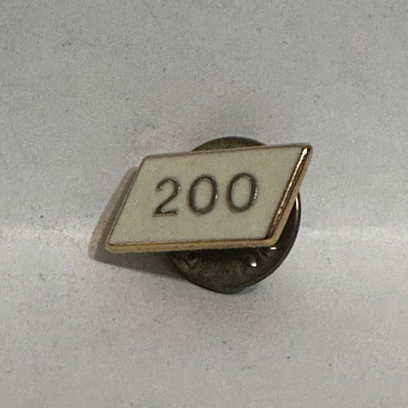 200 Number Logo  Lapel Pin