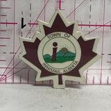 Town of Innifail Alberta Logo Maple Leaf  Lapel Pin