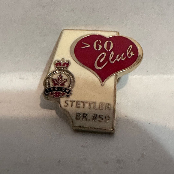Stettler #59 Go Club Royal Canadian Legion Alberta  Lapel Pin