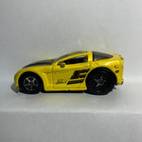 Yellow 2005 Corvette First Editions Tooned Hot Wheels Diecast Car