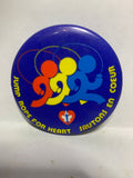 Jump Rope for Heart Sautons en Coeur Logo  Button Pinback