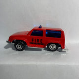 Red Fire Station #112 Truck Ford Bronce II 8009  Summer Marz Diecast Car