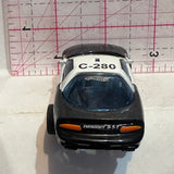 Black White Police C-280 Car Camaro  Hot Wheels Diecast Car
