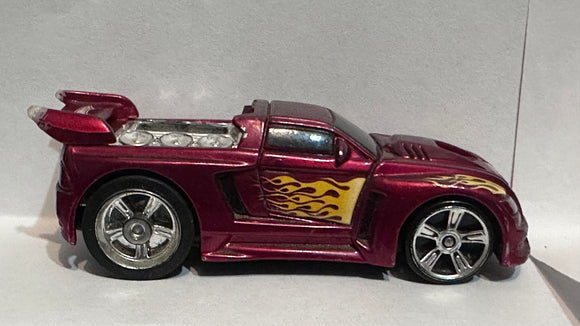 Red Flames Racer Racer Hot Wheels Diecast Car