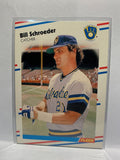 # 173 Bill Schroeder  Milwaukee Brewers 1988 Fleer Baseball Cards