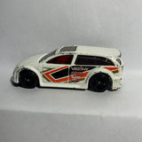 White Audacious Vazing Hot Wheels Diecast Car